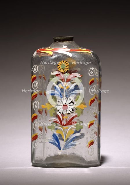 Enameled Bottle, 1700s. Creator: Unknown.