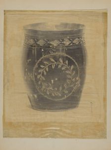 Enameled Pewter Beaker, c. 1937. Creator: Harry Goodman