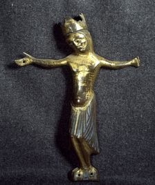 Enamelled Cross with the figure of Christ with his arms stretched out