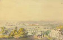 Encampment near the coast, 19th century. Creator: Unknown