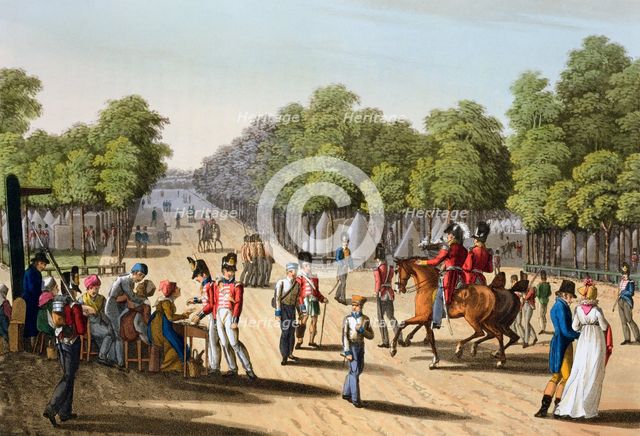 'Encampment of the British army in the Bois de Boulogne', Paris, 1815 (1817). Creator: Matthew Dubourg.