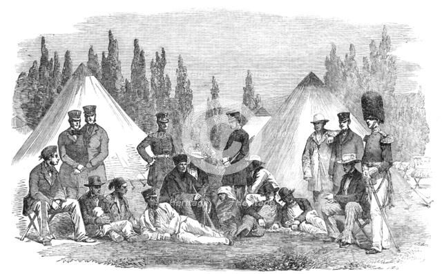 Encampment of the Grenadier Guards, at Constantinople - from a daguerreotype by J. Robertson, 1854. Creator: Unknown.