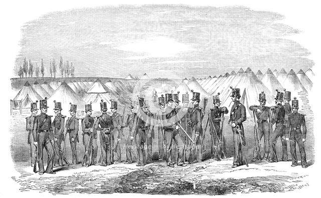 Encampment of the Rifle Brigade, at Constantinople - from a daguerreotype by J. Robertson, 1854. Creator: Unknown.
