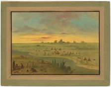 Encampment of Pawnee Indians at Sunset, 1861/1869. Creator: George Catlin
