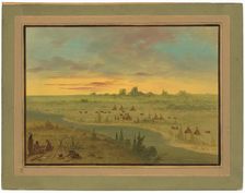 Encampment of Pawnee Indians at Sunset, 1861/1869. Creator: George Catlin