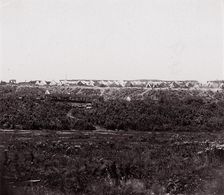 [Encampment on a bluff], 1861-65. Creator: Unknown