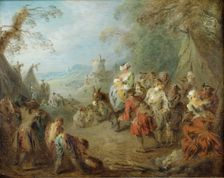 Encampment (Soldiers Halt). Artist: Pater, Jean-Baptiste (1695-1736)