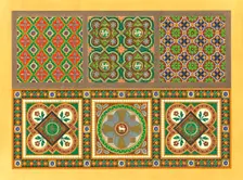 Encaustic tiles, 19th century. Creator: Unknown
