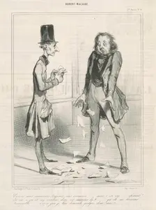 Encore mes créanciers, toujours ..., 19th century. Creator: Honore Daumier