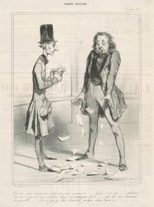 Encore mes créanciers, toujours ..., 19th century. Creator: Honore Daumier