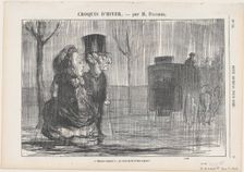 Encore complet!, 1864. Creator: Honore Daumier