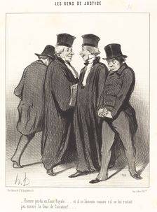 Encore perdu en Cour Royale..., 1848. Creator: Honore Daumier