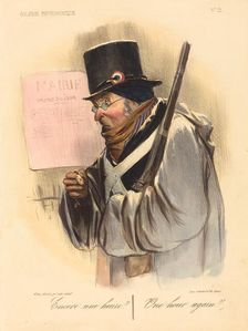 Encore une heure!!, 1837. Creator: Honore Daumier