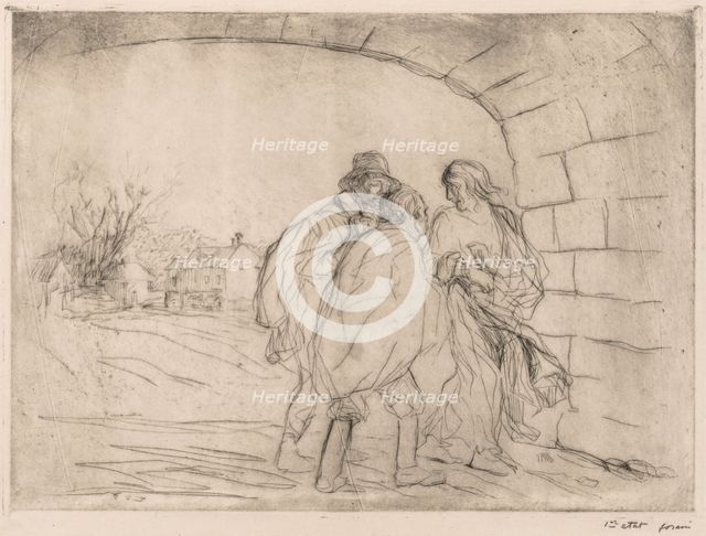 Encounter Under the Vault. Creator: Jean Louis Forain (French, 1852-1931).