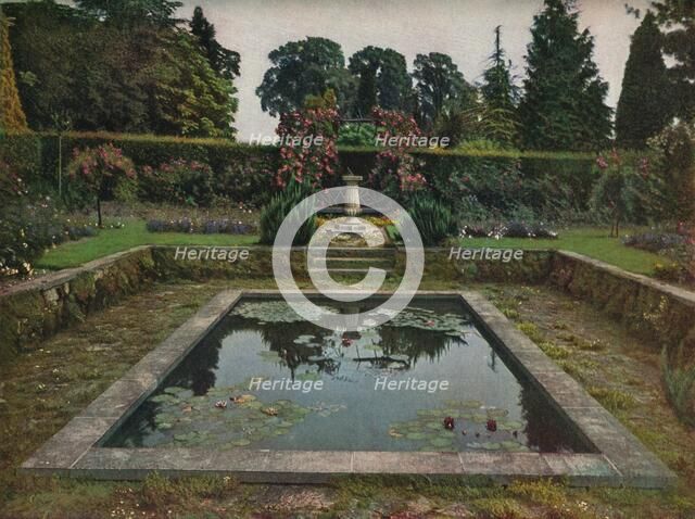 Enclosed Garden and Lily Pool at Gatton Park, Surrey, 1914. Artist: Unknown