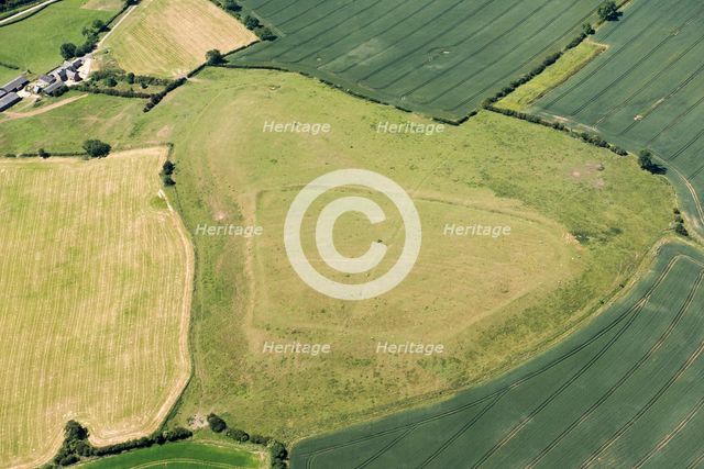 Enclosed settlement earthwork on Robin a Tiptoe Hill, near Tilton on the Hill, Leicestershire, 2018. Creator: Historic England Staff Photographer.