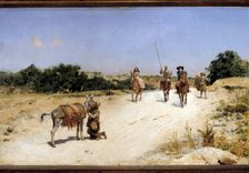 Encuentro de Sancho Panza con el Rucio c1894. Creator: José Moreno Carbonero