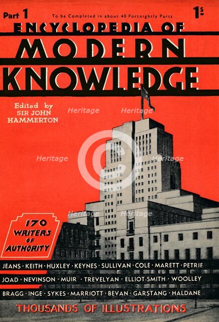 'Encyclopedia of Modern Knowledge Part 1 advertisement', 1935. Artist: Unknown.