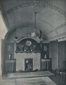 End of a Barrel-Ceilinged Dining Room c1910
