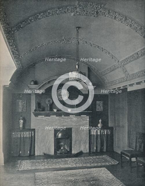 'End of a Barrel-Ceilinged Dining Room', c1910.