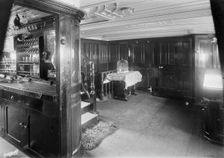 End of corridor and bar on steam yacht Venetia 1920. Creator: Kirk & Sons of Cowes