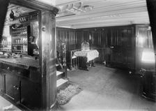 End of corridor and bar on steam yacht Venetia 1920. Creator: Kirk & Sons of Cowes