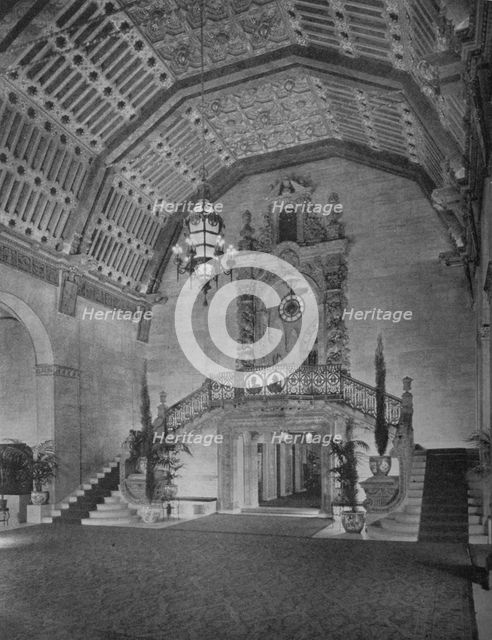 End of lobby, Los Angeles Biltmore Hotel, Los Angeles, California, 1923. Artist: Unknown.