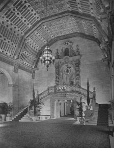 End of lobby, Los Angeles Biltmore Hotel, Los Angeles, California, 1923