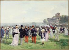 End of race in Auteuil, c1888 — 1898. Creator: Alfred H Smith