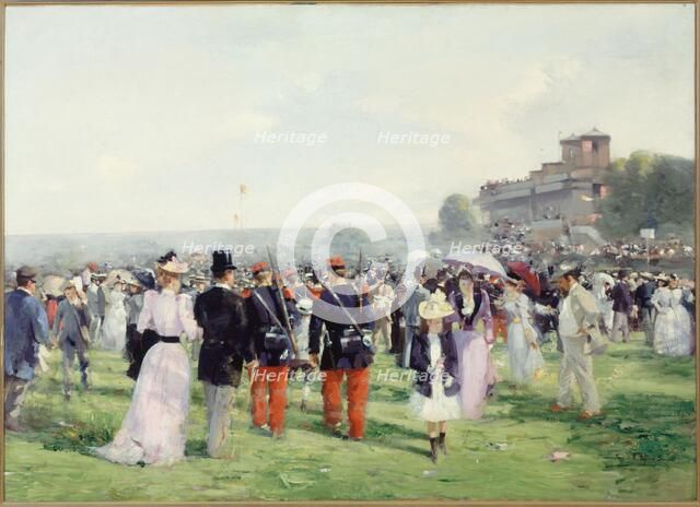 End of race in Auteuil, c1888 — 1898. Creator: Alfred H Smith.