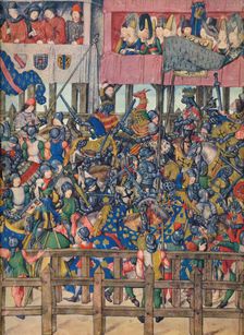 End of the Tournament at Bruges, March 11, 1392 c15th century, (1937). Artist: Emile- Aurele Van Moe