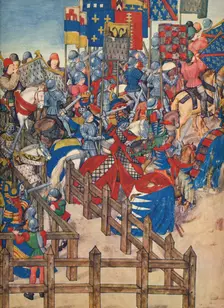 End of the Tournament at Bruges, March 11, 1392 c15th century, (1937). Artist: Emile- Aurele Van Moe