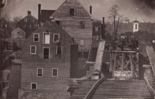 End of the Bridge after Burnside's Attack, Fredericksburg, Virginia, 1863. Creator: Andrew Joseph Russell