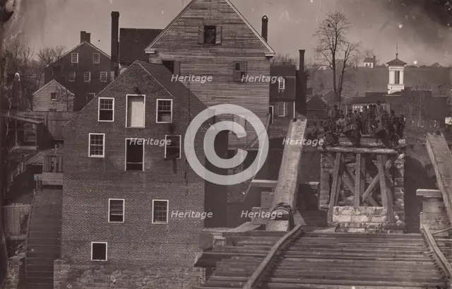 End of the Bridge after Burnside's Attack, Fredericksburg, Virginia, 1863. Creator: Andrew Joseph Russell.