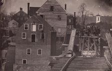End of the Bridge after Burnside's Attack, Fredericksburg, Virginia, 1863. Creator: Andrew Joseph Russell