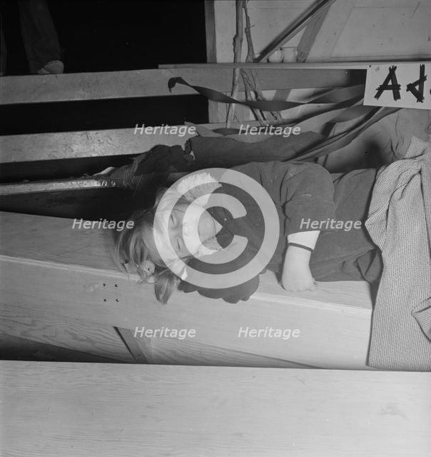End of the Halloween party, Shafter migrant camp, California, 1938. Creator: Dorothea Lange.