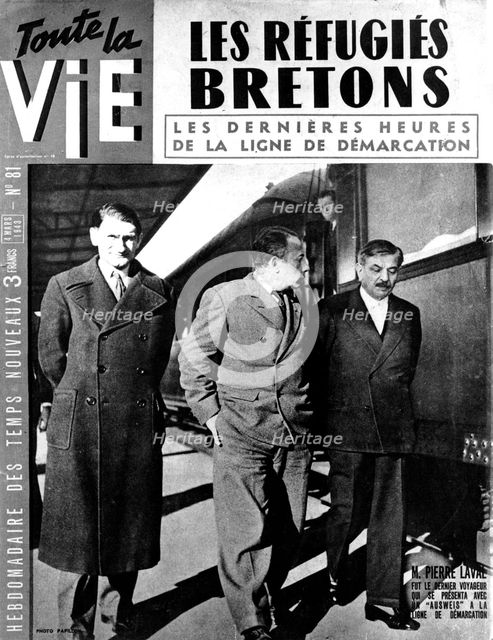 End of the line of demarcation between German-occupied and Vichy France, 1942 (March 1943). Artist: Unknown