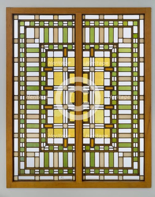 End Windows from the Living Room Skylights of the Martin House, 1904. Creator: Frank Lloyd Wright.
