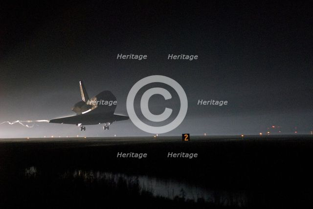 Endeavour touchdown - STS-123, Kennedy Space Center, USA, March 26, 2008..  Creator: NASA.
