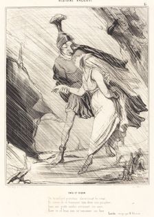 Enée et Didon, 1842. Creator: Honore Daumier