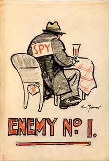 Enemy No.1, World War II poster, 1939-1946. Creator: Central Office of Information