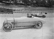 Enfield-Allday of AC Bertelli at the JCC 200 Mile Race, Brooklands, 1922. Artist: Bill Brunell