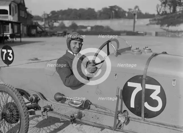 Enfield-Allday of J Chance, JCC 200 Mile Race, Brooklands, 1921. Artist: Bill Brunell.