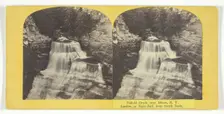 Enfield Creek, near Ithaca, N.Y. Lucifer, or Main Fall, from South Bank, 1860/65. Creator: J. C. Burritt