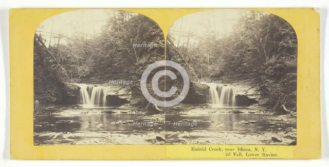 Enfield Creek, near Ithaca, N.Y. 2d Fall, Lower Ravine, 1860/65. Creator: J. C. Burritt.
