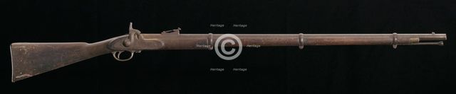 Enfield Pattern 1853 rifle-musket owned by Walter Denning, 1863. Creators: BSA, B. Woodward & Sons.