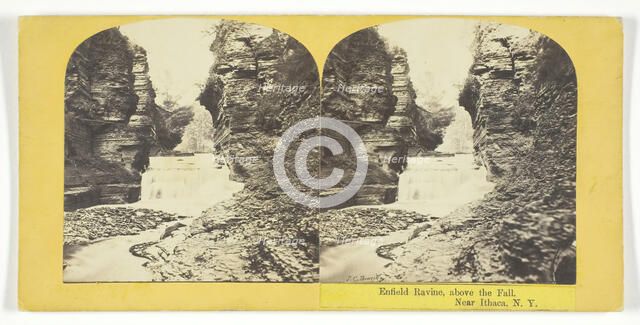 Enfield Ravine, above the Fall. Near Ithaca, N.Y., 1860/65. Creator: J. C. Burritt.