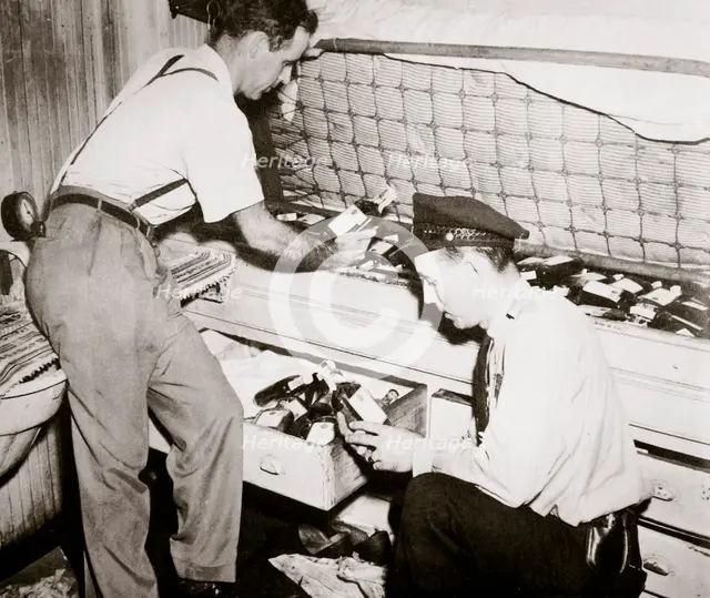 Enforcing prohibition, Norfolk, Virginia, USA, 1920s.  Creator: Unknown.