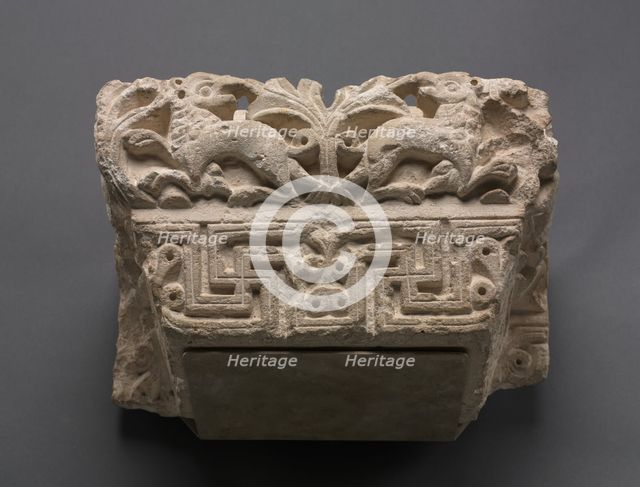 Engaged Capital with Animals, 400s - 500s. Creator: Unknown.