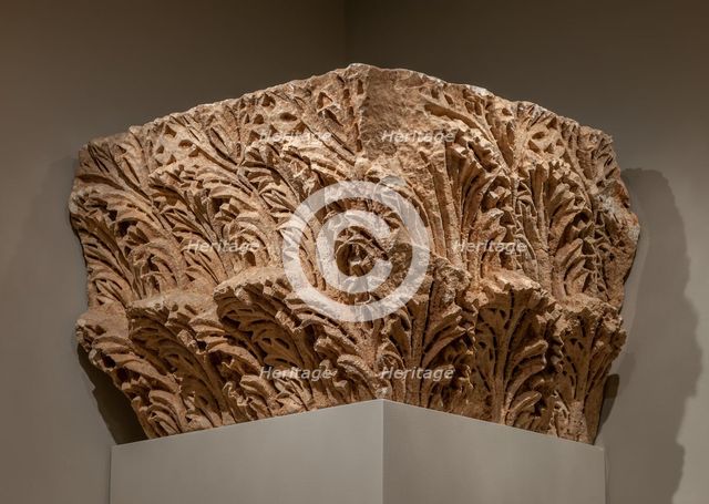 Engaged Capital with Windblown Acanthus, 400s. Creator: Unknown.